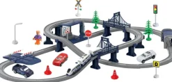 Circuit De Train Avec Lumières Et Sons - 104 Pièces