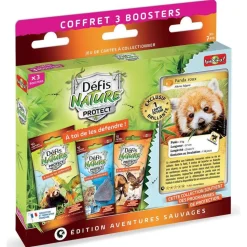 Coffret 3 boosters Défi Nature protect Panda Roux
