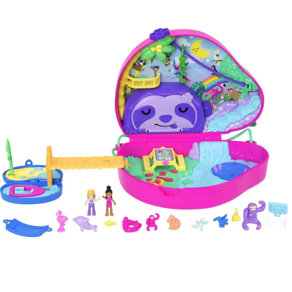 Coffret 2 en 1 La famille des Paresseux - Polly Pocket