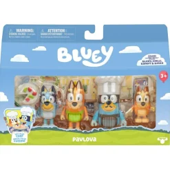 Coffret 4 figurines Bluey - La famille en cuisine