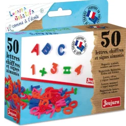 Coffret 50 lettres majuscules, chiffres et signes aimantés