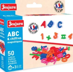 Coffret 50 lettres majuscules, chiffres et signes aimantés