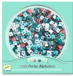 Coffret 1000 perles alphabet argent