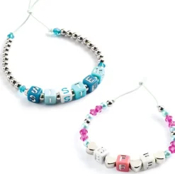 Coffret 1000 perles alphabet argent