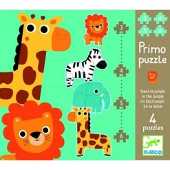 Coffret 4 puzzles - Primo puzzle : Dans la jungle