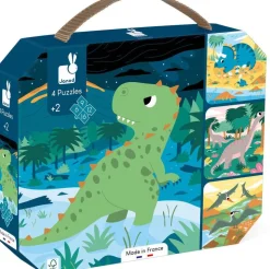 Coffret 4 puzzles Dinosaures