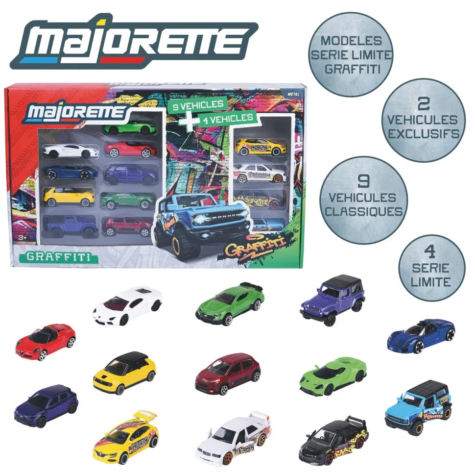 Coffret 13 véhicules Majorette série limitée Graffiti