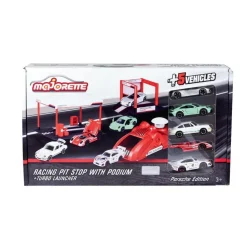 Coffret 5 voitures Porsche racing et Pit stop