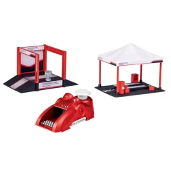 Coffret 5 voitures Porsche racing et Pit stop