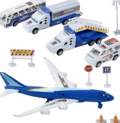 Coffret aéroport - Avion, véhicules et accessoires - Turbo Challenge City
