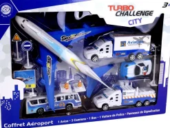 Coffret aéroport - Avion, véhicules et accessoires - Turbo Challenge City