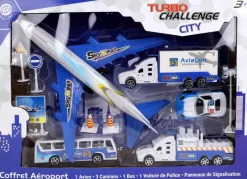 Coffret aéroport - Avion, véhicules et accessoires - Turbo Challenge City