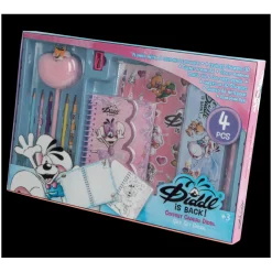 Coffret cadeau plumier stylo Carnet A6 et autocollants Diddl is Back