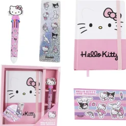 Coffret Carnet, autocollants et Stylo Hello Kitty
