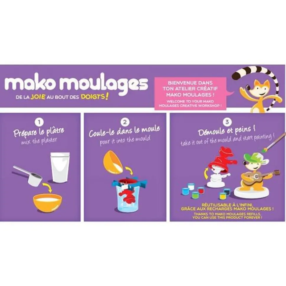 Coffret Créatif - 5 Moules Mako Moulages Mes