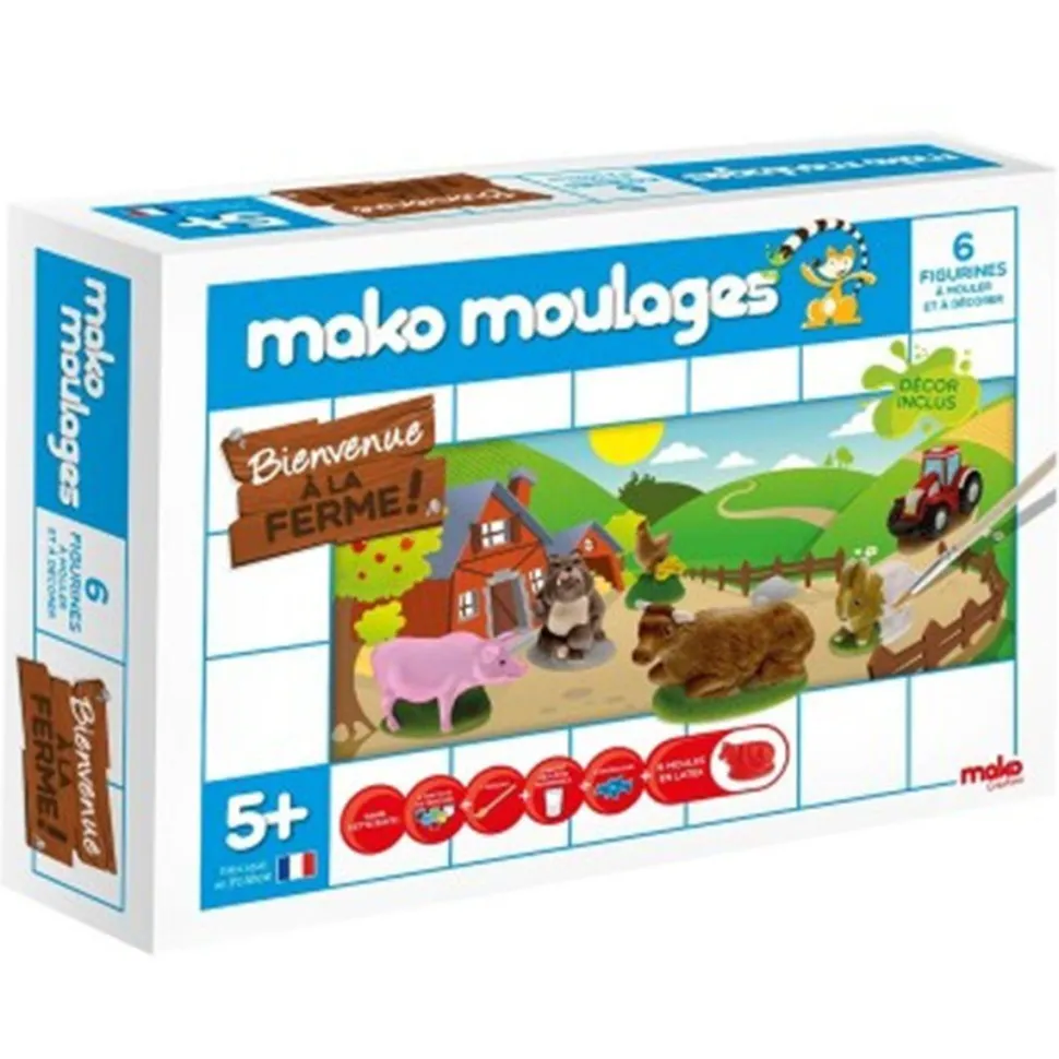 Coffret Créatif Mako Moulages - 6 Moules Ferme