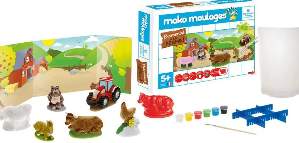 Coffret Créatif Mako Moulages - 6 Moules Ferme