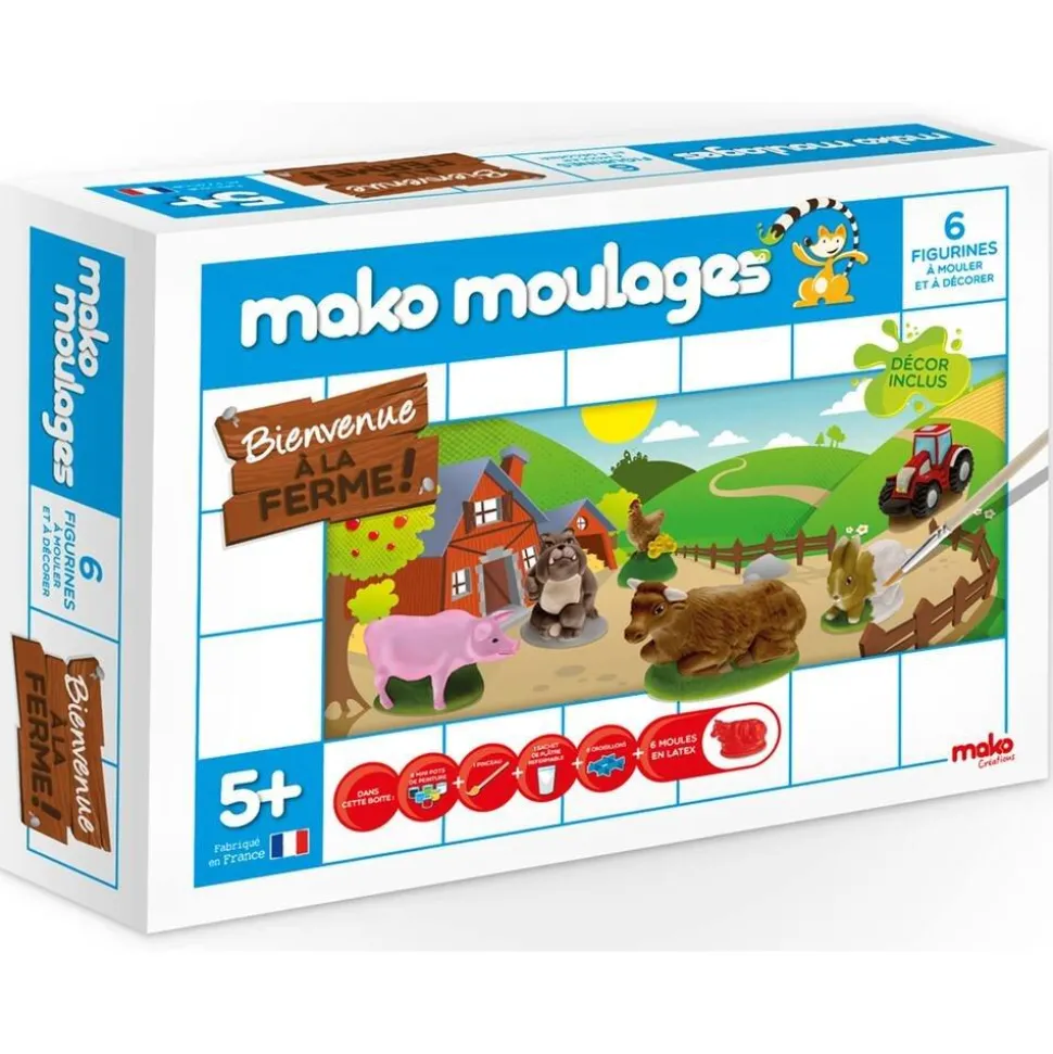 Coffret Créatif Mako Moulages - 6 Moules Ferme