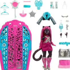 Coffret dressing Monstrueux secrets Monster High Catty Saison 6 Hautlywood mysteries