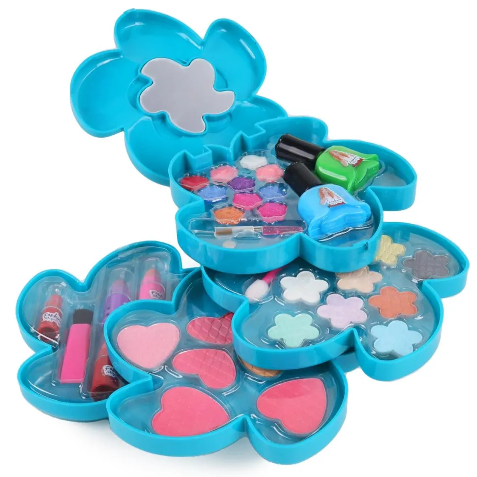 Coffret maquillage fashion boîte fleur 4 étages