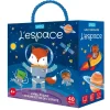 Coffret Qbox puzzle 40 pièces et livre : l'espace