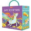 Coffret Qbox puzzle 40 pièces et Livre : Les licornes