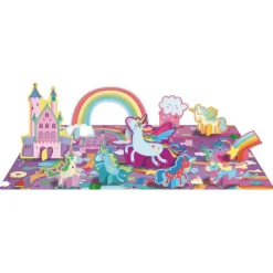 Coffret Qbox puzzle 40 pièces et Livre : Les licornes
