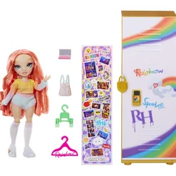 Coffret Rainbow High - poupée et casier Pinkly Paige