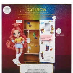 Coffret Rainbow High - poupée et casier Pinkly Paige