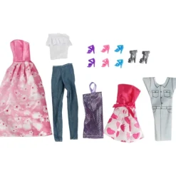 Coffret vêtements - 5 tenues pour poupée mannequin