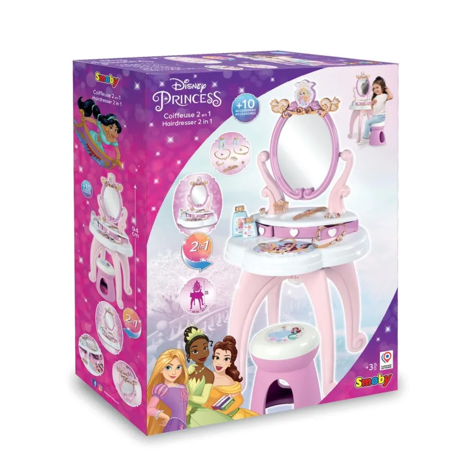 Coiffeuse 2 en 1 Disney princesses