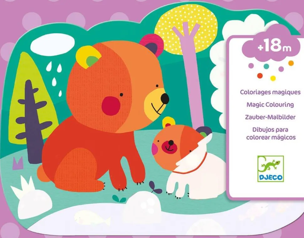 Coloriage magique animaux dans les bois