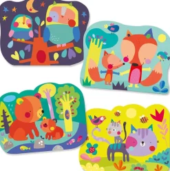 Coloriage magique animaux dans les bois