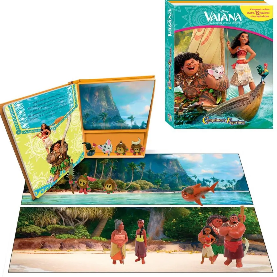 Comptines et figurines - Livre et figurines Vaiana