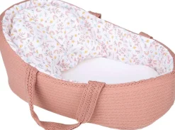 Couffin Tricot En Laine Cerise & Capucine