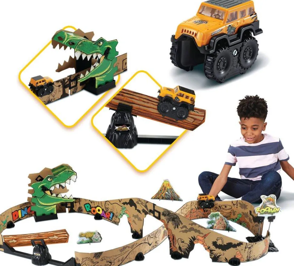 Course De Voitures Carton - Aventure Dino