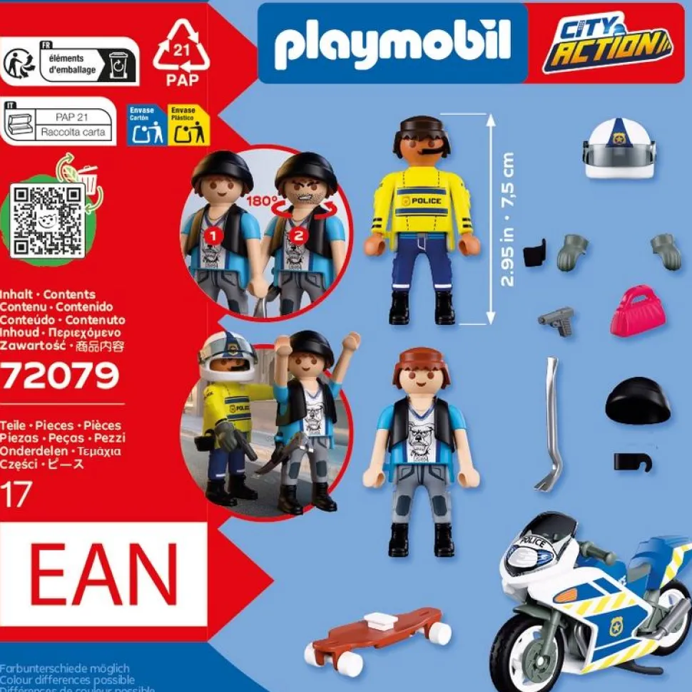 Course-poursuite en moto - Playmobil City Action 72079