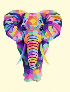 CreArt Peinture aux numéros Grand Eléphant