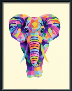 CreArt Peinture aux numéros Grand Eléphant