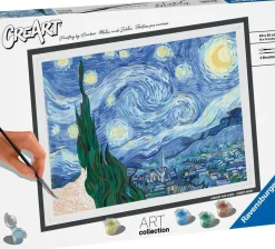 CreArt Peinture aux numéros - Van Gogh La nuit étoilée 30x40 cm