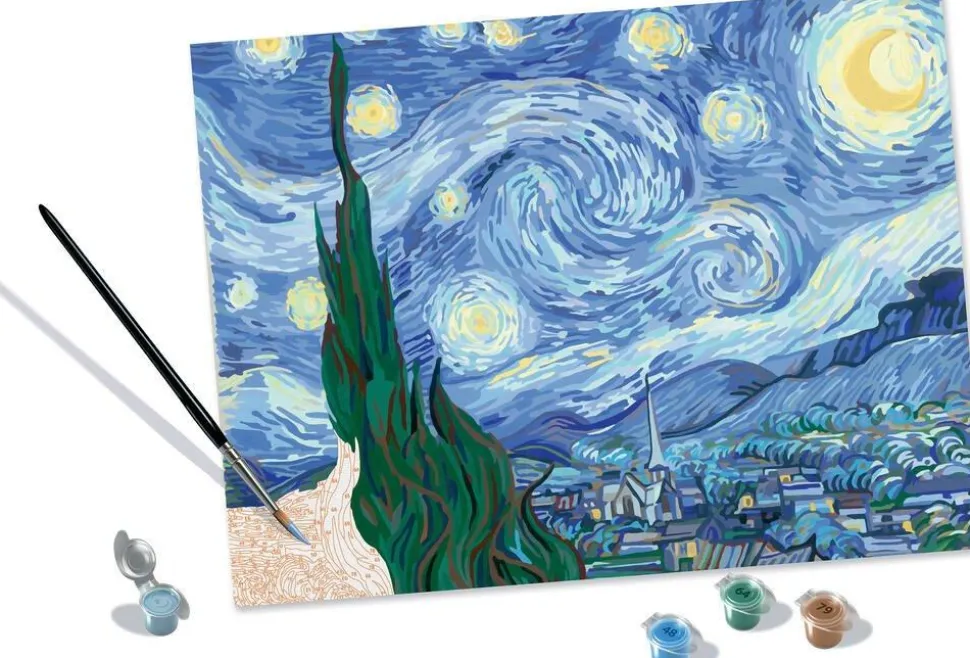 CreArt Peinture aux numéros - Van Gogh La nuit étoilée 30x40 cm