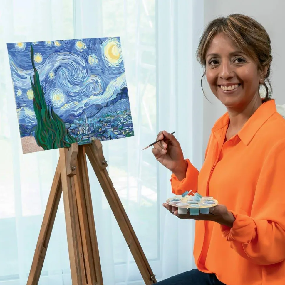 CreArt Peinture aux numéros - Van Gogh La nuit étoilée 30x40 cm