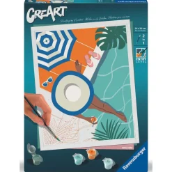 CreArt Peinture aux numéros Pool Time 24x30 cm