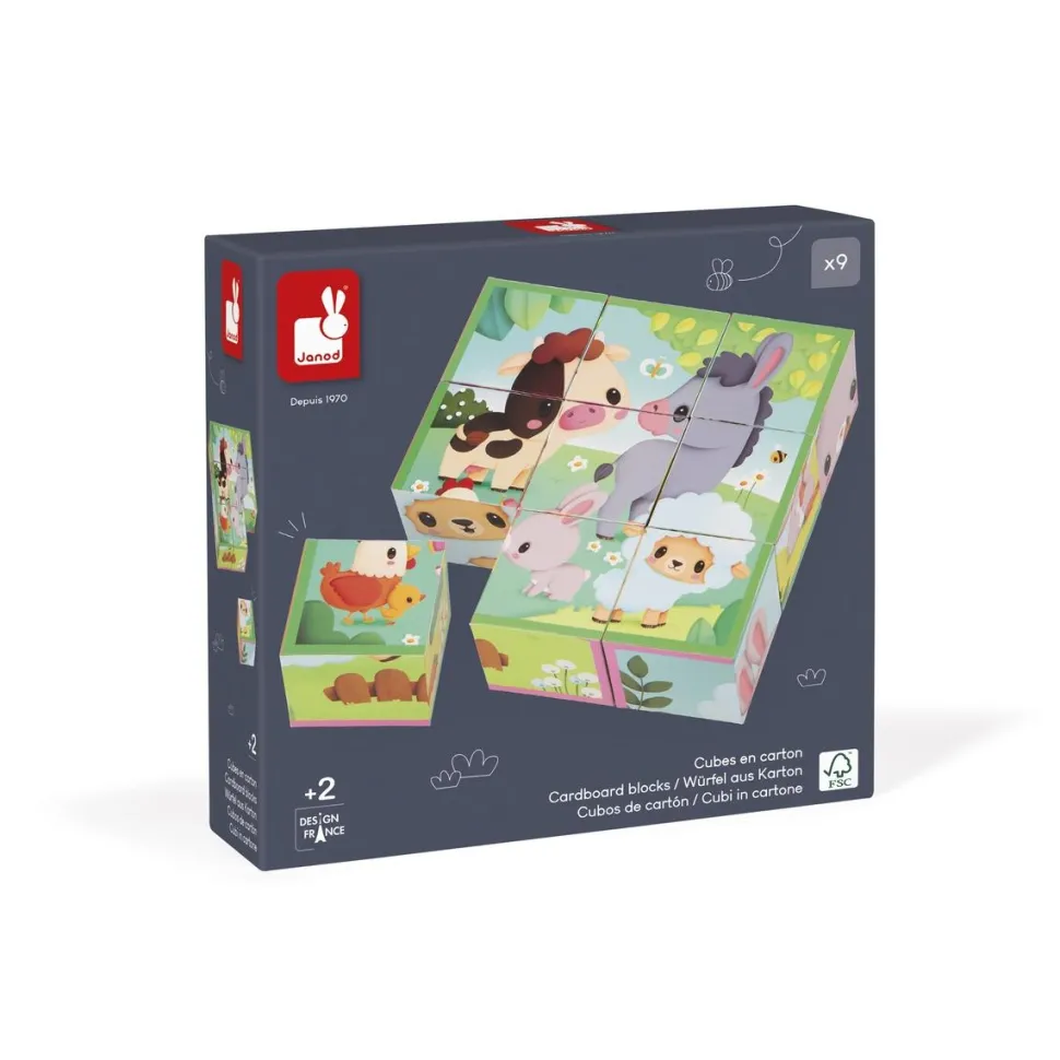 Cubes animaux de la ferme
