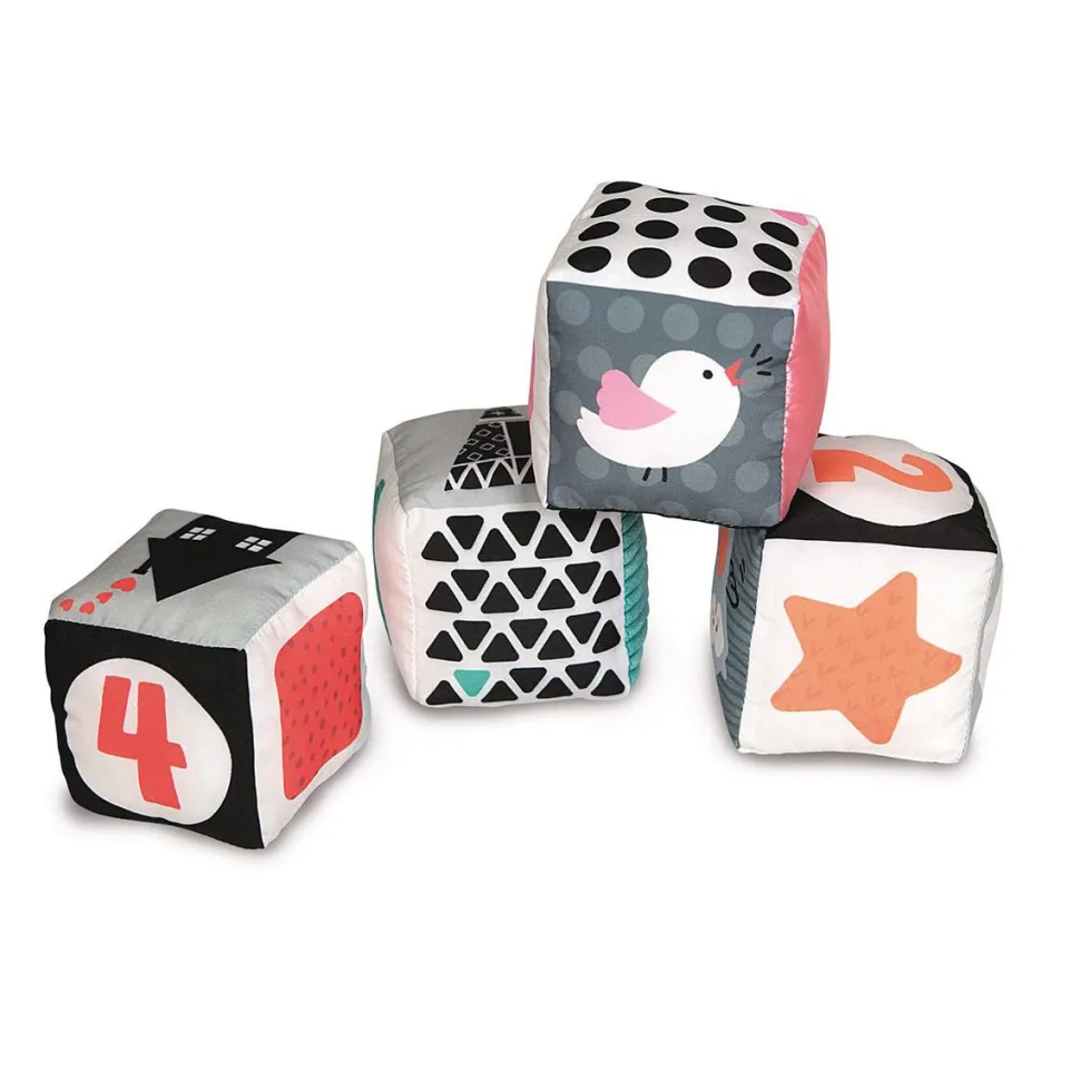 Cubes en tissu - Noir et blanc