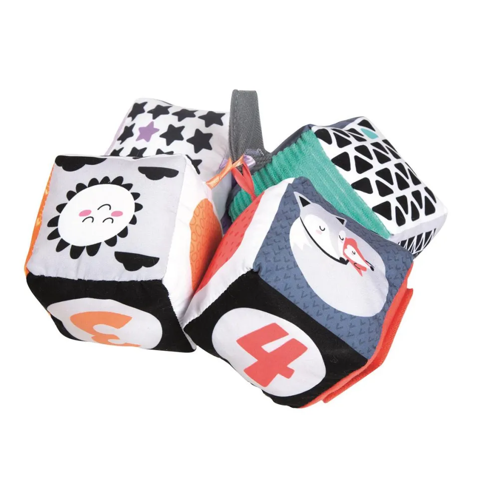 Cubes en tissu - Noir et blanc