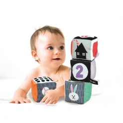 Cubes en tissu - Noir et blanc