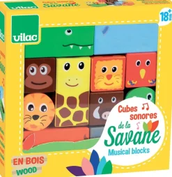 Cubes Sonores Animaux Savane - Vilac