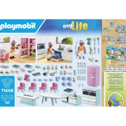 Cuisine avec ilôt central Playmobil My Life 71608