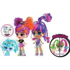 Curligirls Et Pet Twin Set - Lot De 2 Poupées Et 1 Animal